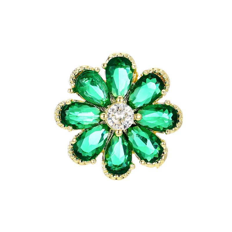 

Новый тренд, легкая роскошь, элитная ретро-индивидуальность, женский цветок на груди с микроинкрустацией из циркона, модная золотая маленькая игла с колючей лошадью