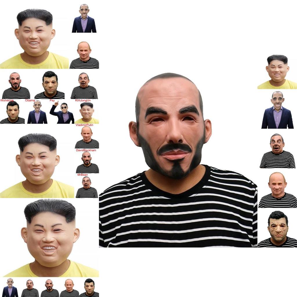 Kim Un Jong Trump Menselijk Gezicht Masker Latex Halloween Feest Masker Kostuum Verkleed