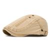 Men's Summer Thin Peaked Cap Embroidered Breathable Cap British Newsboy Cap Adjustable Sunshade Beret