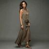 Bohemian Beach Dress With Knit Fabric For Vacation Travel