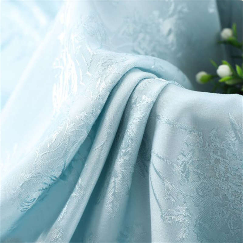 Rayon Jacquard Figured Cloth Solid Color Pattern DIY Fabric Artificial Cotton