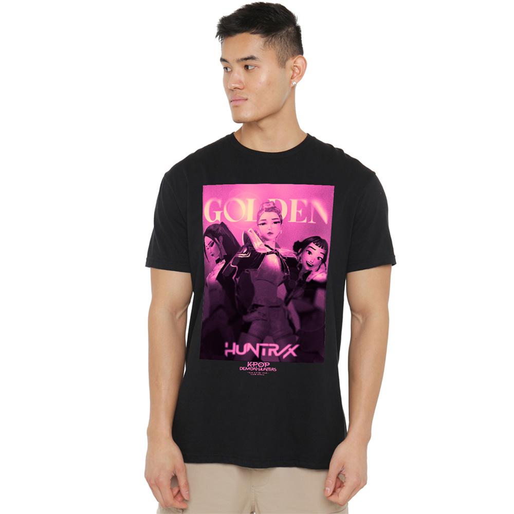 K-Pop Demon Hunters Unisex Adult Huntrix Golden Poster T-Shirt