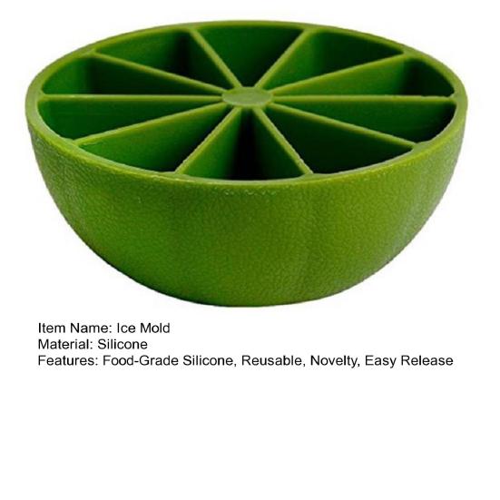 Lemon-Shaped Ice Cube Tray 10-Cavity Silicone Ice Mold for DIY Cocktails & Drinks BPA Free Easy Release Lemon Ice Cube Maker