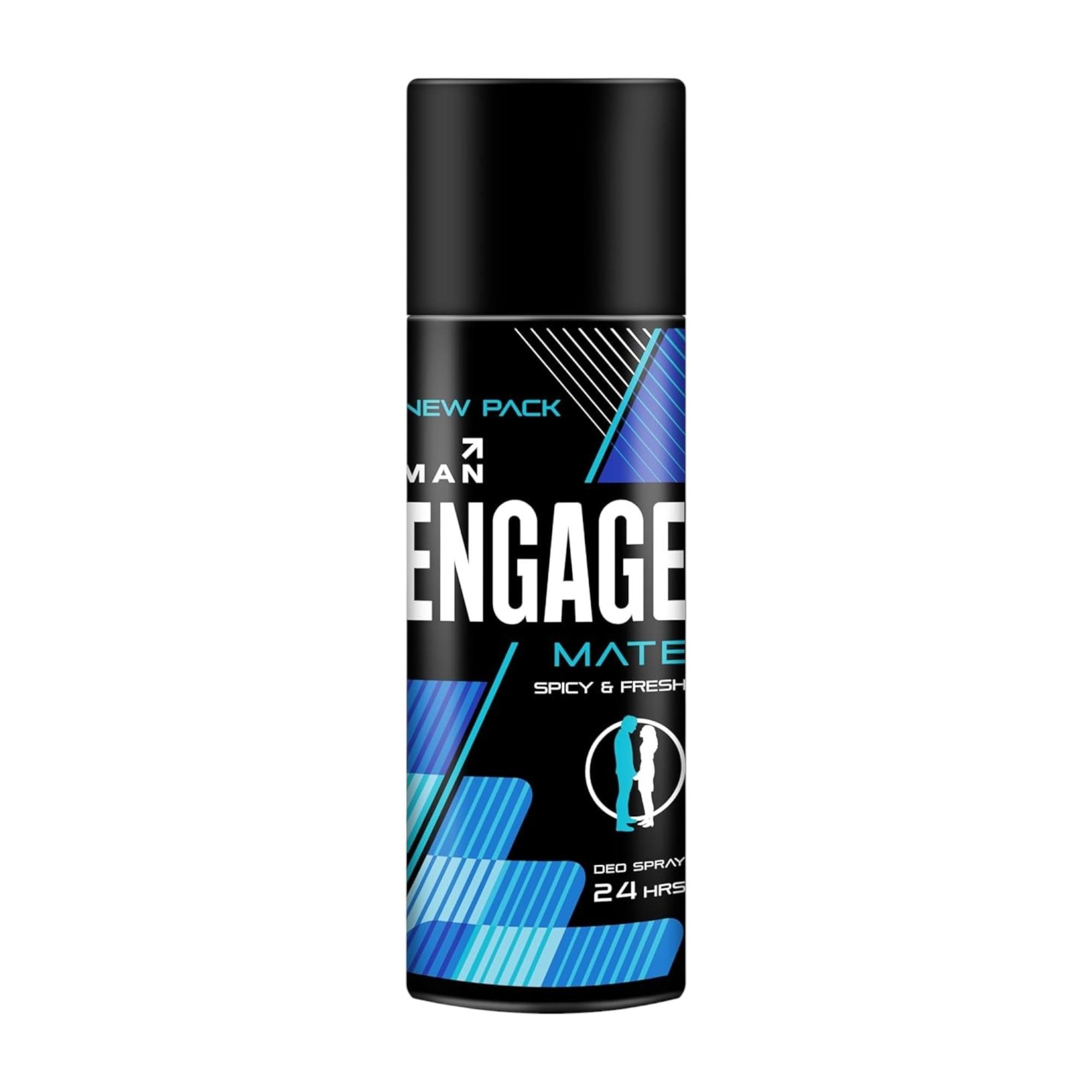 

Engage Mate Deodorant For Men Citrus And Fresh Skin Friendly 150ml Long Lasting Fragrance Daily Use Spray