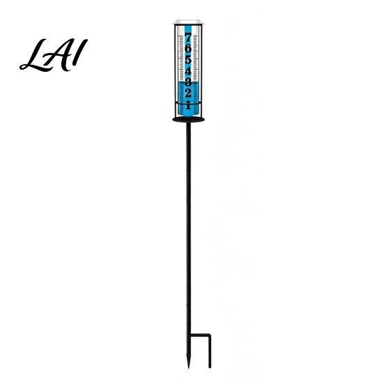 Rust Proof Rainfall Indicator Rain Gauge Outdoor Metal with Stake 7 Inch Tube Weather Resistant Plastic Measuring Gauge Decorative Branch