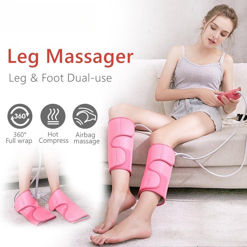 Multifunctional Leg Massager Air Compression Calf Massager Foot Calf Thigh Knee Circulation Heating Massage Instrument