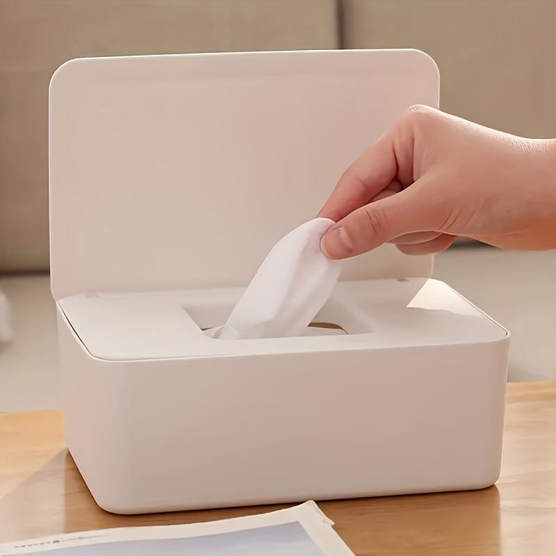 Dustproof Flushable 1pc Sealed Wipes Dispenser Easy To Clean, Space Saving for Desk, Office, Kitchen, Bathroom Vanity