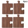 Walnut Coaster Log Coaster Restaurant Decor Solid Wood Heat-resistant Table Top Protection Insulated Wood Jigsaw Coffee Coaster