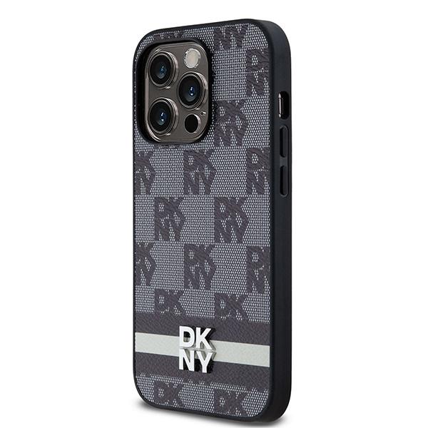 Dkny Dkhcp14Lpcptssk Iphone 14 Pro6.1 Czarny/Black Hardcase Leather Checkered Mono Pattern & Printed Stripes
