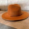 Used Wool felt hat brown with leather band