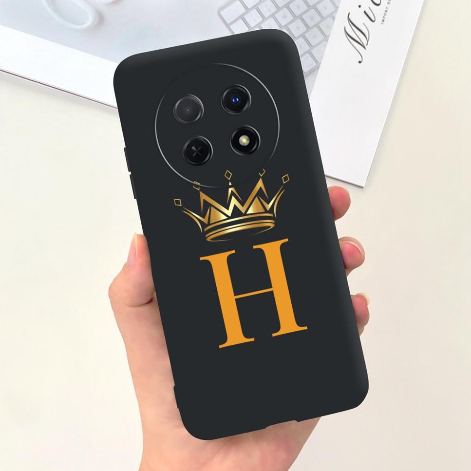 For Huawei nova Y91 4G Case Fashion Flower Letter Luxury Crown Soft Silicone Back Cover For Huawei nova Y 91 STG-LX1 Phone Cases