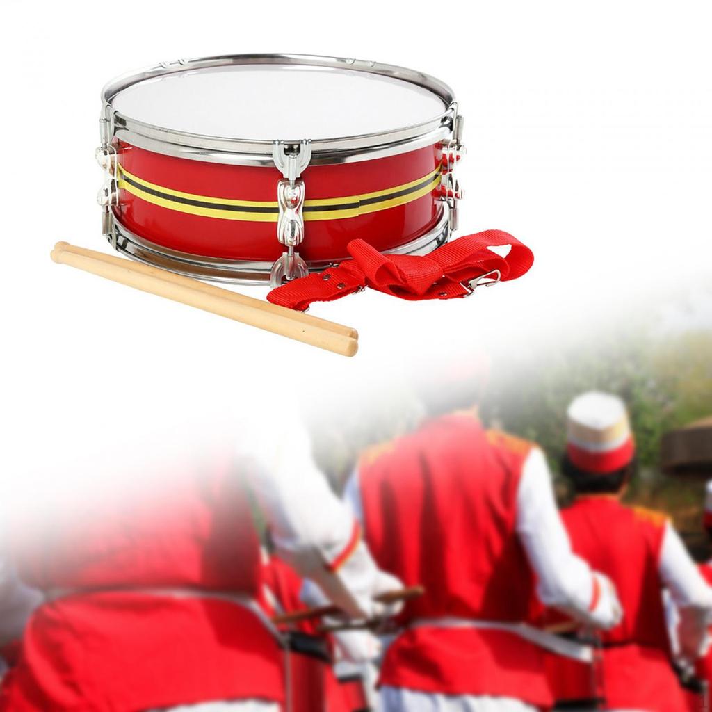 13 Inch Snare Drum Musical Drums with Drumsticks, Educational Toys, Light Percussion Instrument,