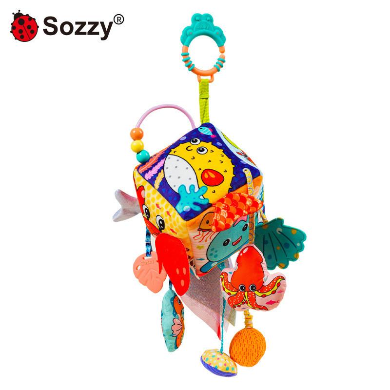 Autobett Spielzeug aus Plüsch für die Entwicklung und das sensorische Spiel von Säuglingen 0-3 Jahre