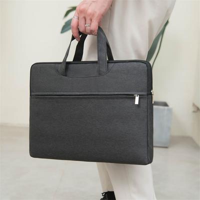 Zipper Document Bag Printing Logo Office Business Briefcase Men and Women Unit Handheld Meeting Information Bag