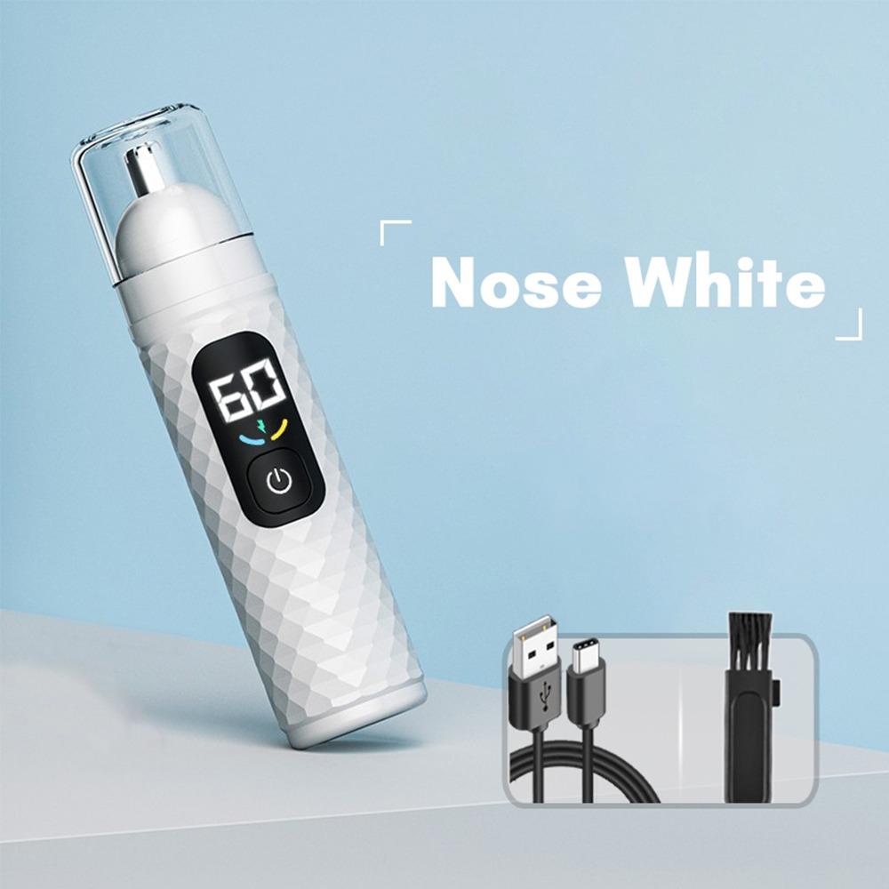 

Безопасный триммер для ноздрей LED Электрический Электрическое бритье волос в носу Новый триммер для волос в носу Мужчины White1