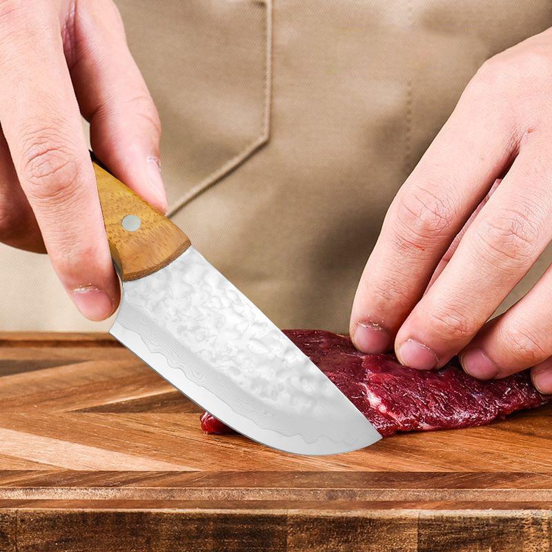 Damascus Steel Kitchen Knvies Meat Cleaver Chef Knife Steak Barbecue Knife Tang Full Fish Knife Slicing Boning Cooking Tools