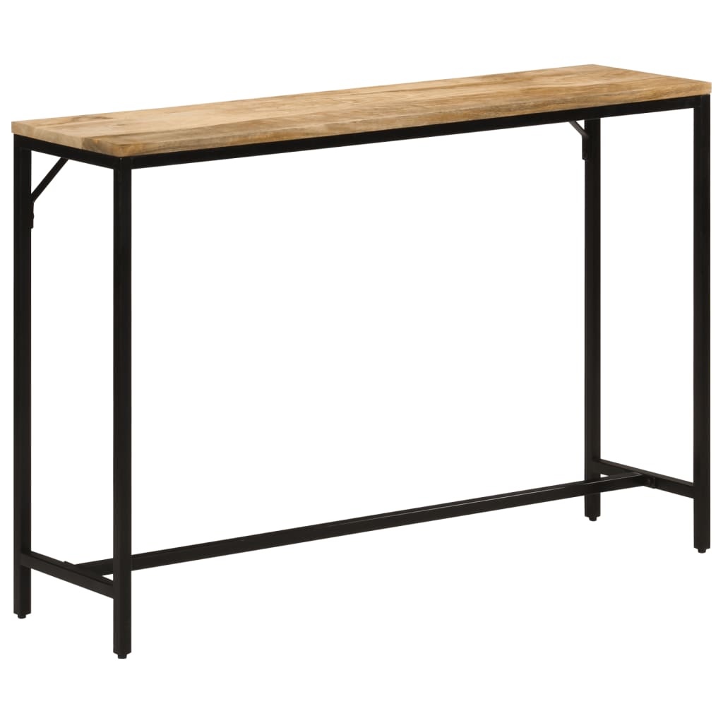 Console Table 110x30x75 cm Rough Solid Mango Wood and Iron