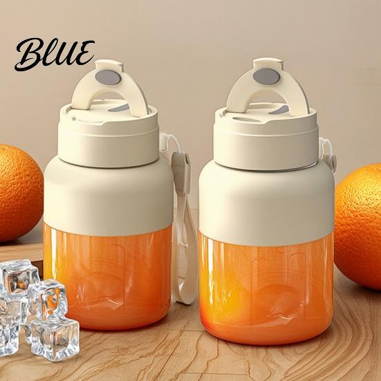 Juice Maker Cordless Juicer Cup with Straw Lid 800ml Portable Blender for Smoothies Fresh 38 Blade Crush Ice Travel Essential Wireless