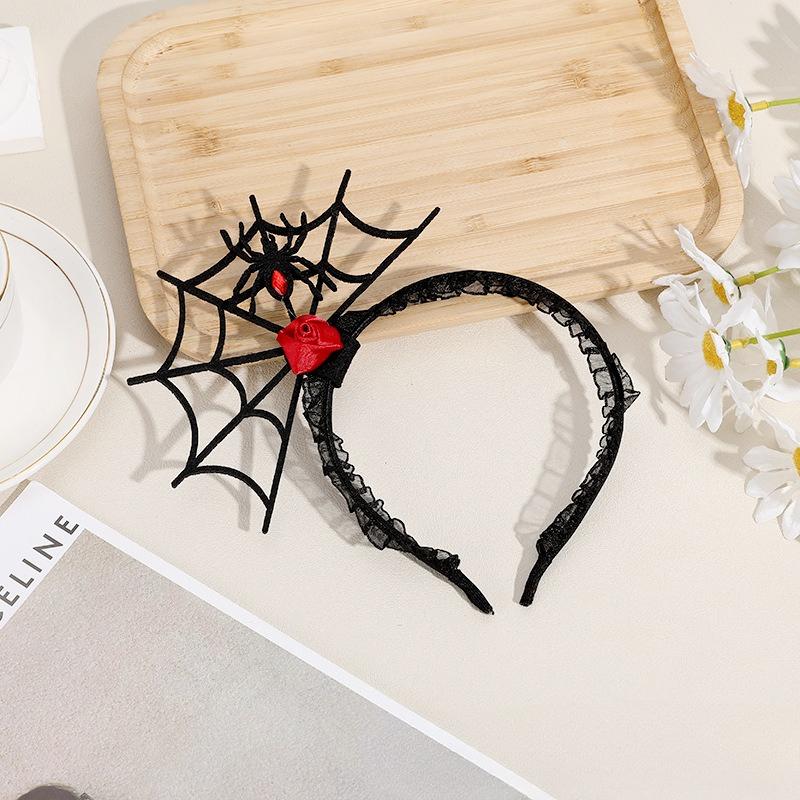 Halloween Stirnband Dekorativ Festlich Spinne Haarreif Mit Choker Halskette Foto Requisiten Kostüm Cosplay Zubehör