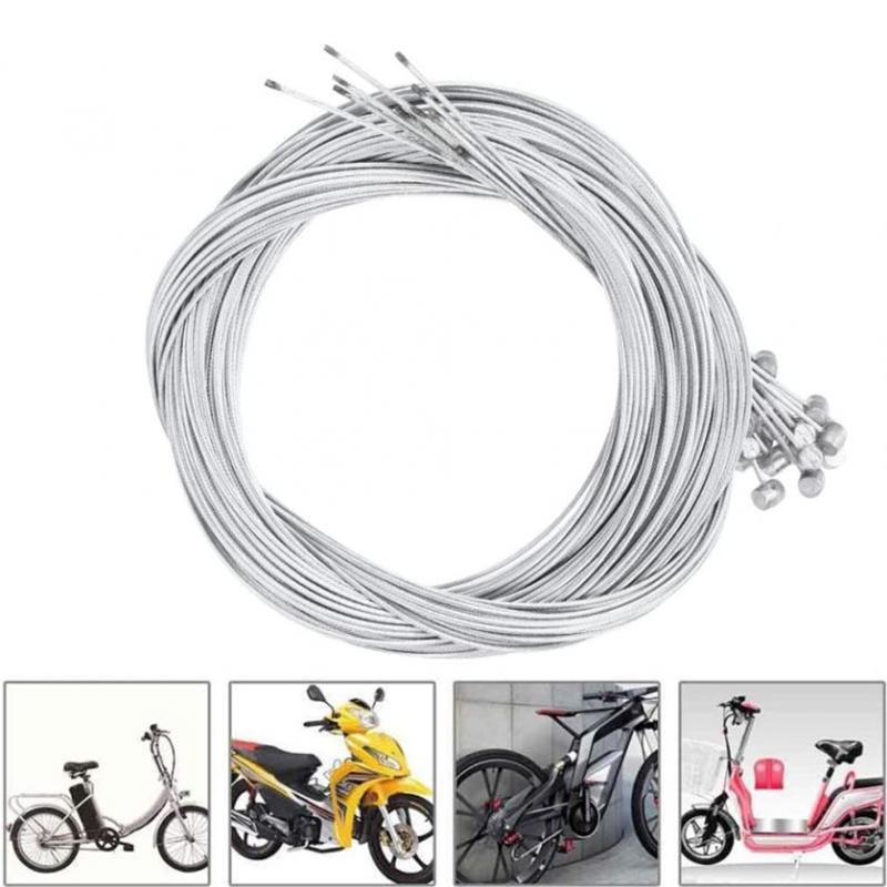 10PCS MTB Bicycle Brake Line Stainless Steel Gear Shift Cable 1.7/2M Road Bike Speed Line Fixed Gear Inner CableWire for Cycling