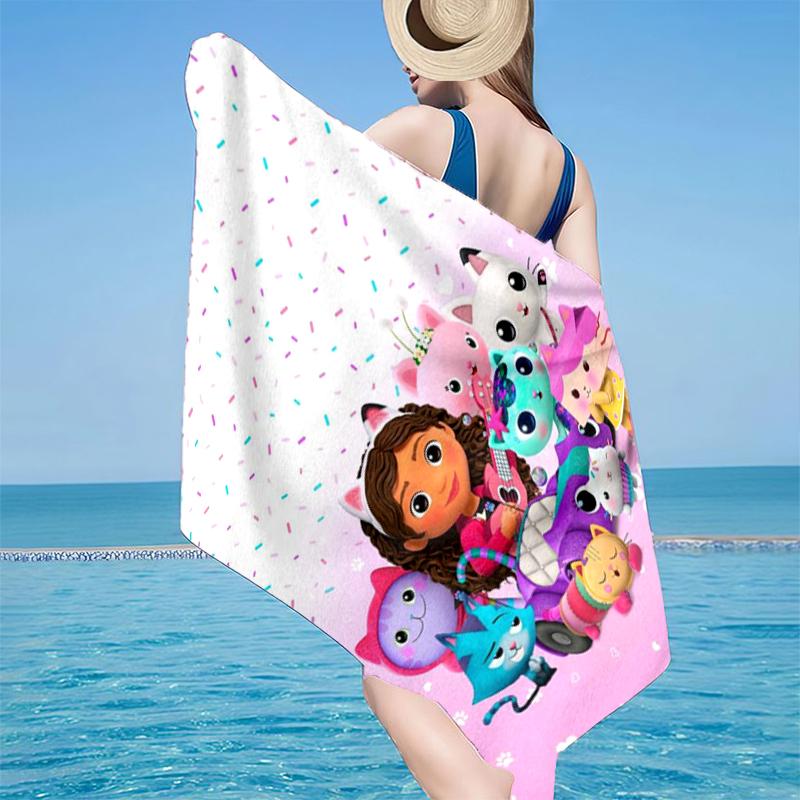 Colorful Friends Dollhouse Beach Towel, Super Soft Microfiber, Gift for Her/Him, Birthday, for Pool, Beach, Travel, Home Decor Fan gifts