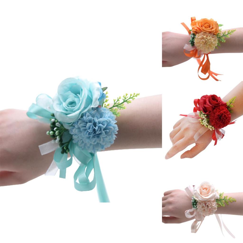 Artificial Rose Wrist Flower Perfect Bridal Accessory For Weddings