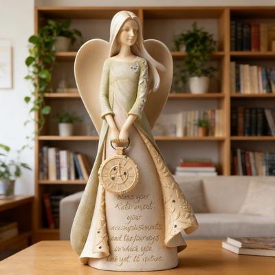 1pcs Angel Resin Figurine Home Decor Bedroom Living Room Study Entryway Ornament Office Desktop Decoration Statue Perfect Gift