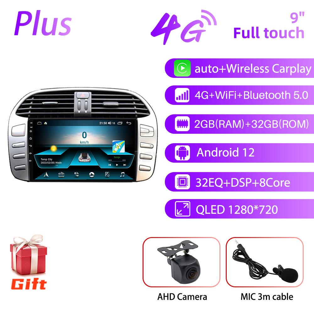 2 Din Carplay Car Multimedia For Fiat Bravo 2007-2012 Android Car Radio Stereo GPS Navigation Head Unit Autoradio Audio 4GLTE