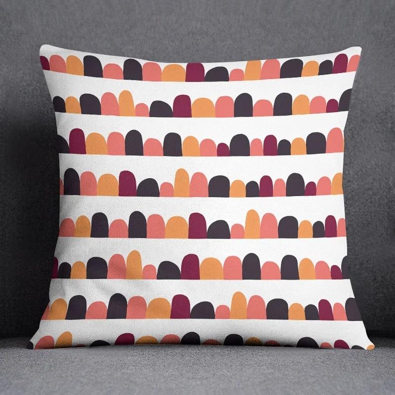 Office Living Room Home Pillowcase Simple Orange Flower Pattern Pillowcase Car Ornaments