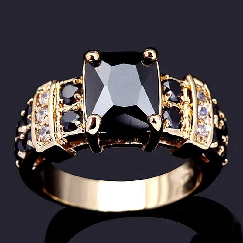 New Fashion  Inlaid Ring Multi-color Square Ladies Ring Whole Sale Rings for Women