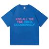 Kiss All The Time. Disco Occasionally T Shirts 100% Cotton Short Sleeve Prevalent Streetwear T-shirts High Quality Tees Shirts