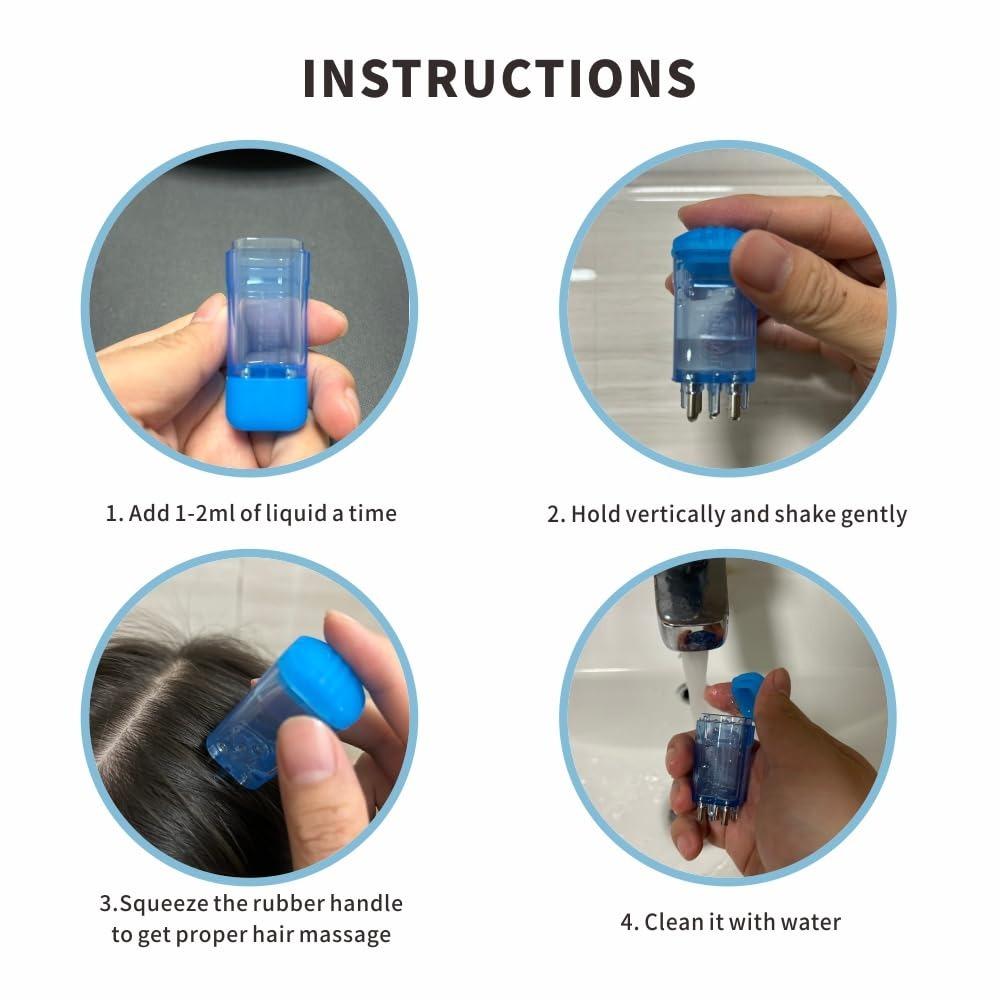 8ML Minoxidil Applicator Mini Root Comb Applicator Bottle Portable Massage Comb  Scalp Care Tool