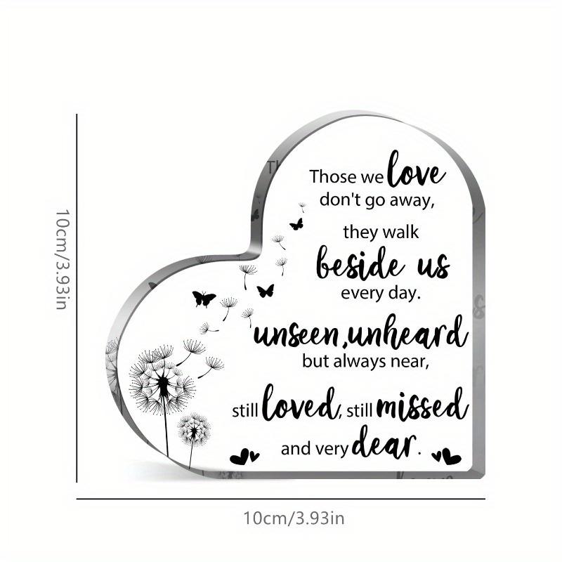 Dandelion Memorial Keepsake - Personalized Bereavement Gift for Loss of Loved One