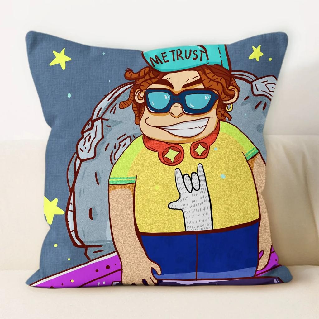 Drawing Graffiti Backrest Square Office Pillow Cover Funny Graffiti Pillow Home Sofa Cushion Cover