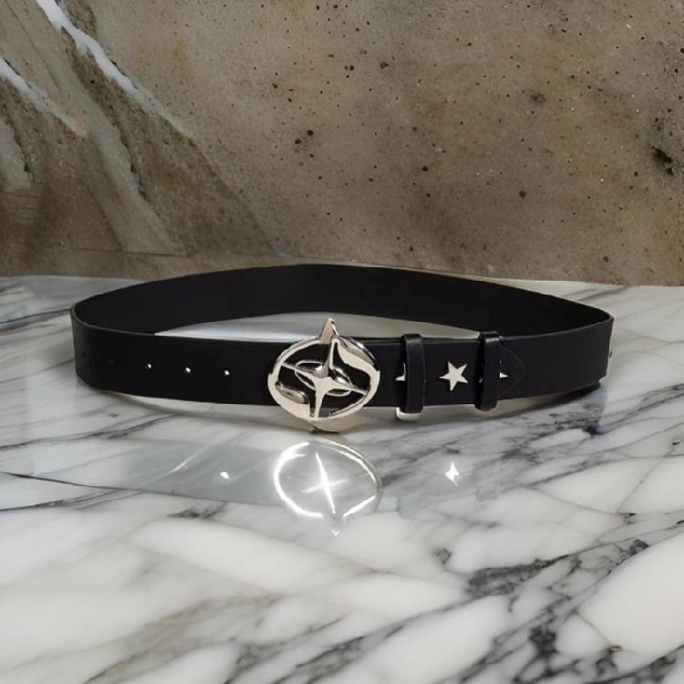 Vintage PU Belt for Women Star Buckle Belt 2000s Waistband Aesthetic Waist Belt for Teens Girl Jeans Shorts Dress Belt