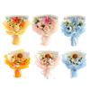 Cotton Crochet Bouquet Sunflower Rose Woven Handmade Woven Bouquet DIY Handmade Artificial Knitted Flower Valentines Day Gift