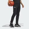 adidas D.O.N. Fleece Pants Logo Basketball Mid-Rise Fit Knit Sports Pants Men Bottoms Black IJ0283