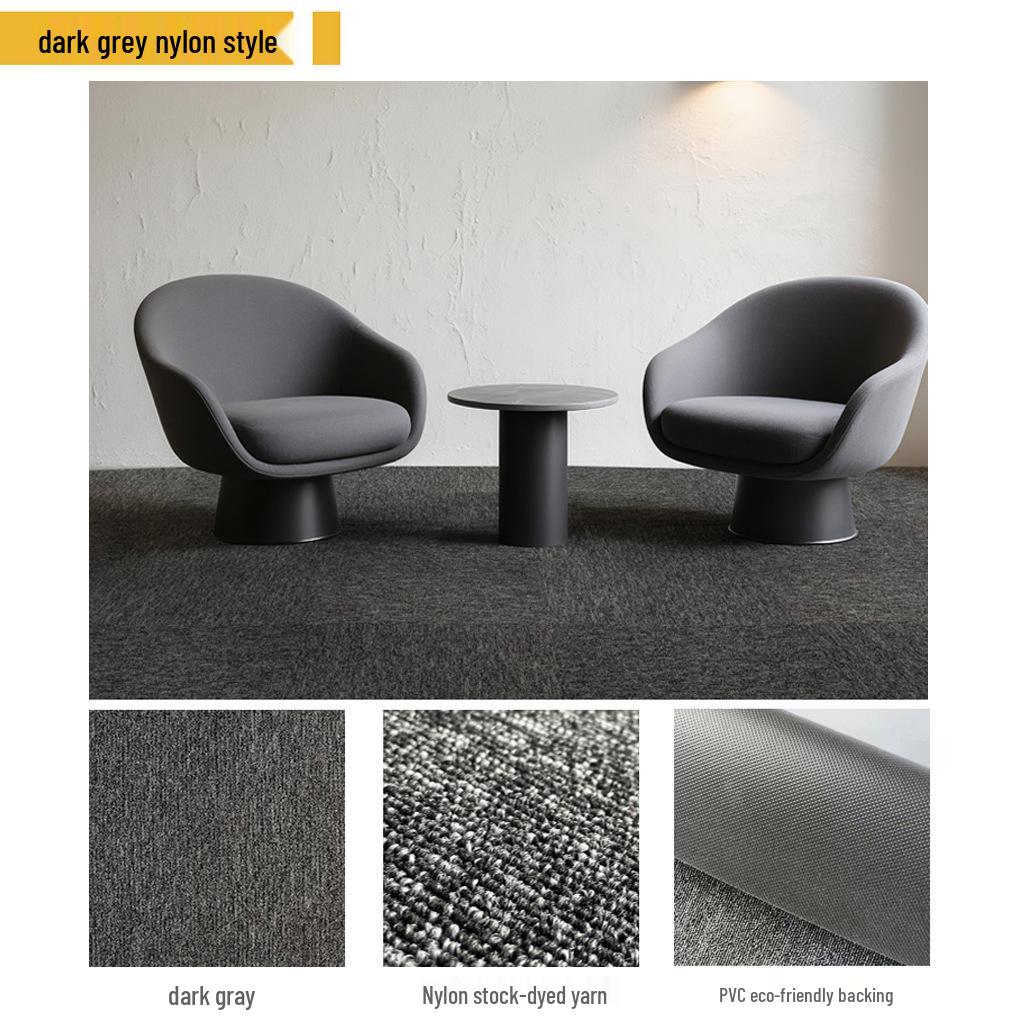 Огнестойкий квадратный офисный ковер из нейлона - Бесшумный, Огнестойкий, Полное покрытие 50*50 cm