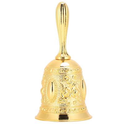 Handglocke, Metallhandwerk, innovative Erinnerung, Heimdekoration, Zinklegierung, goldener europäischer Stil