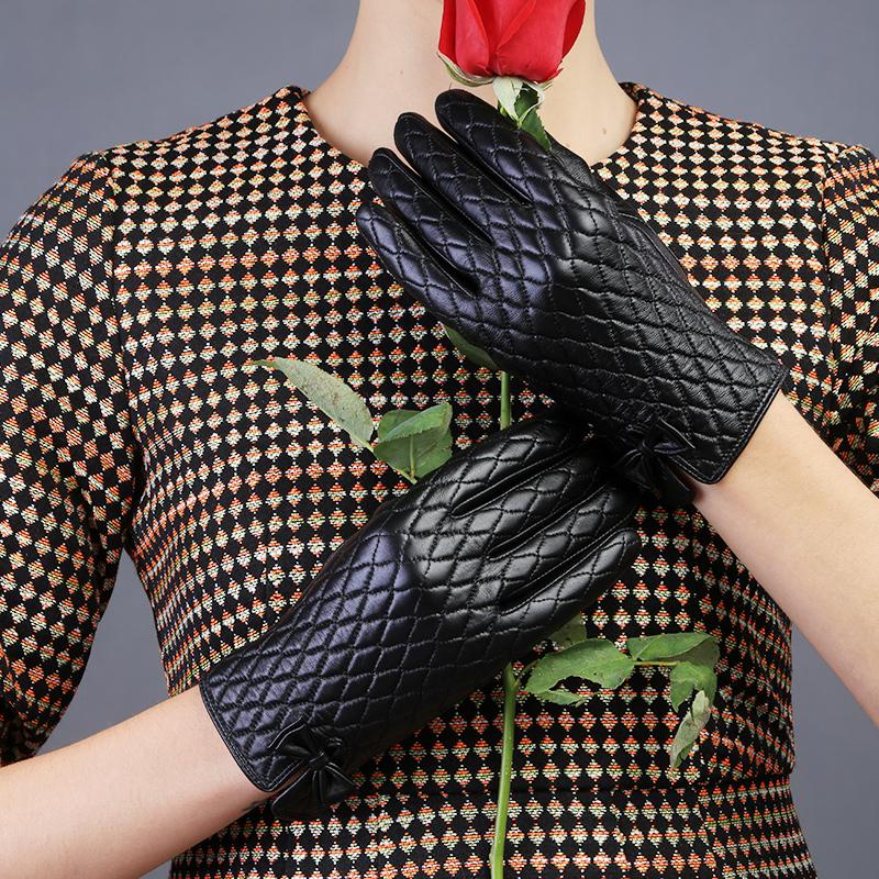 Wholesale Thicken Cycling Warm Winter Women Leather Gloves