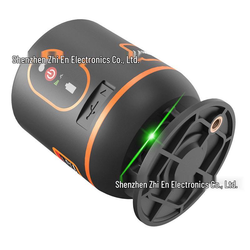 360° Green Laser Level with 4 Ground-Level Lines & High Precision Rechargeable Battery