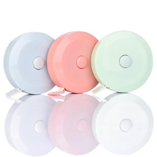 

fogman 2m Tape Measure, Cute and Stylish, Automatic Rewind, Centimeter, Inch, and 1mm Scales, 3 Color Set