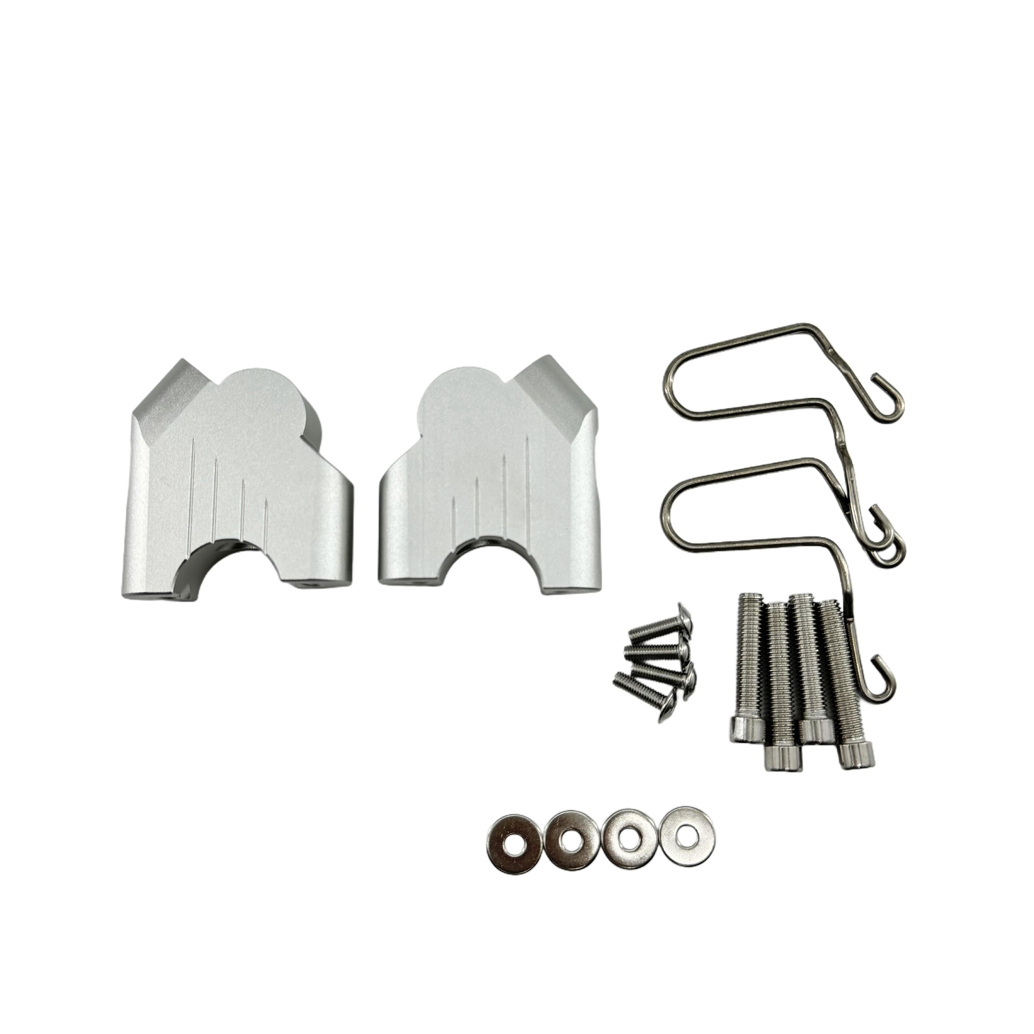 For BMW R12 R12 nineT Handlebar Riser Motorcycle Accessories Adjustable Heightening Clamp Riser Kit R12 R12 nineT CNC Aluminum Sand Silver