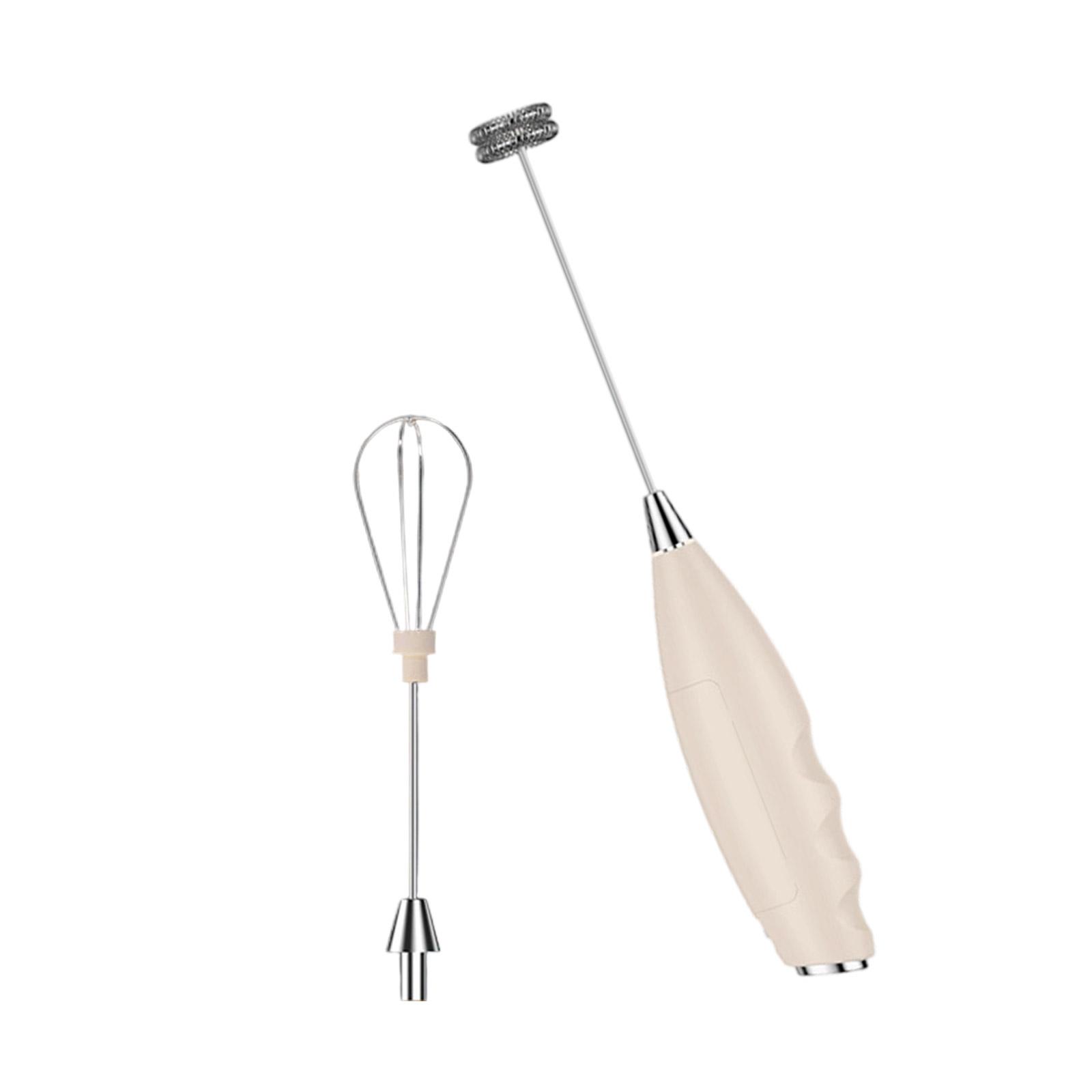 Handheld Milk Frother with Stainless Steels Whisks Milk Frother Wand Electric Whisks Drink Mixer for Coffee,Cappuccinos хаки