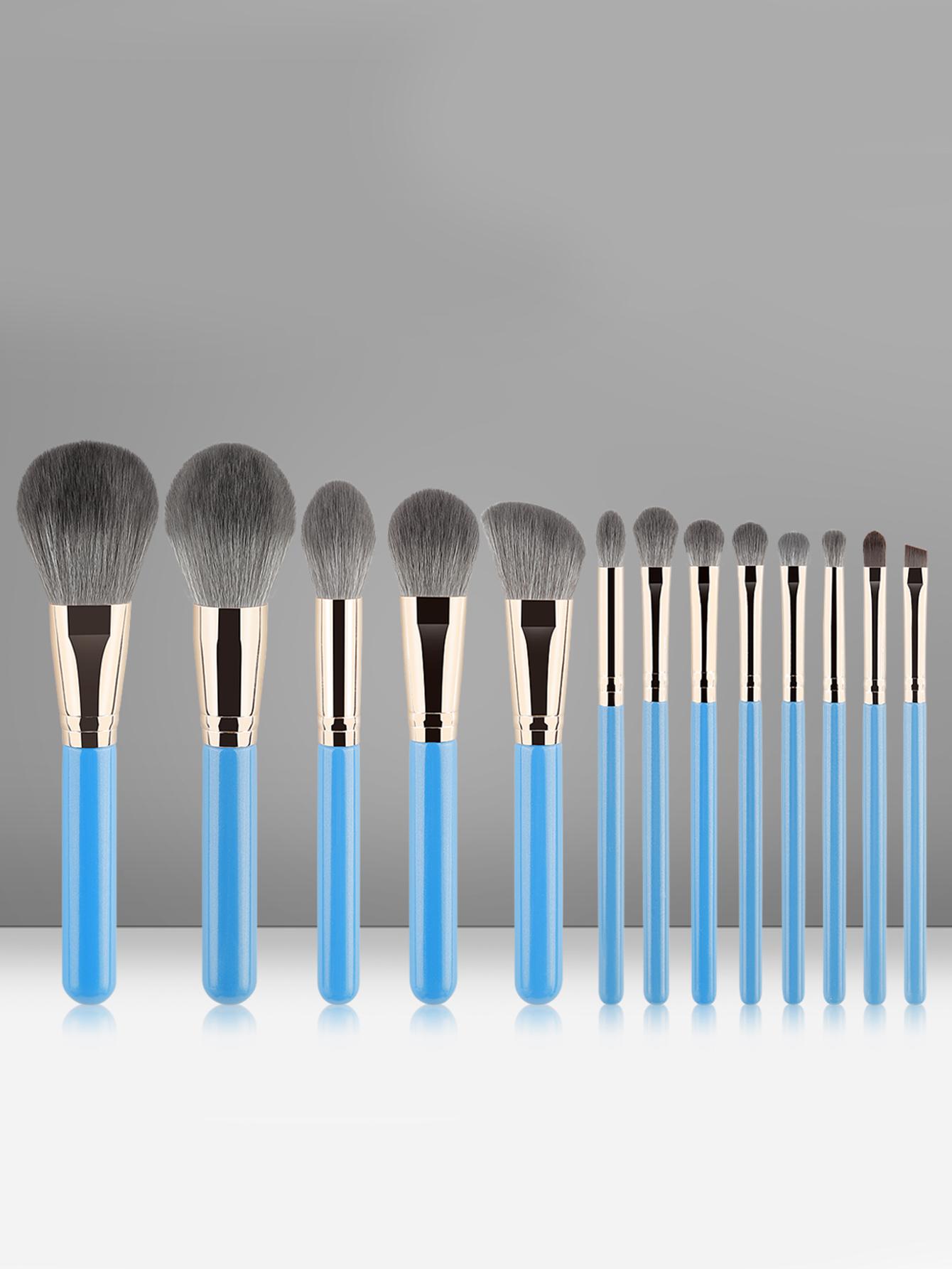 

13 Makeup Brush Set Granny Gray Solid Wood Handle Makeup Tool High end Beauty Brush Brand: UOHLCX