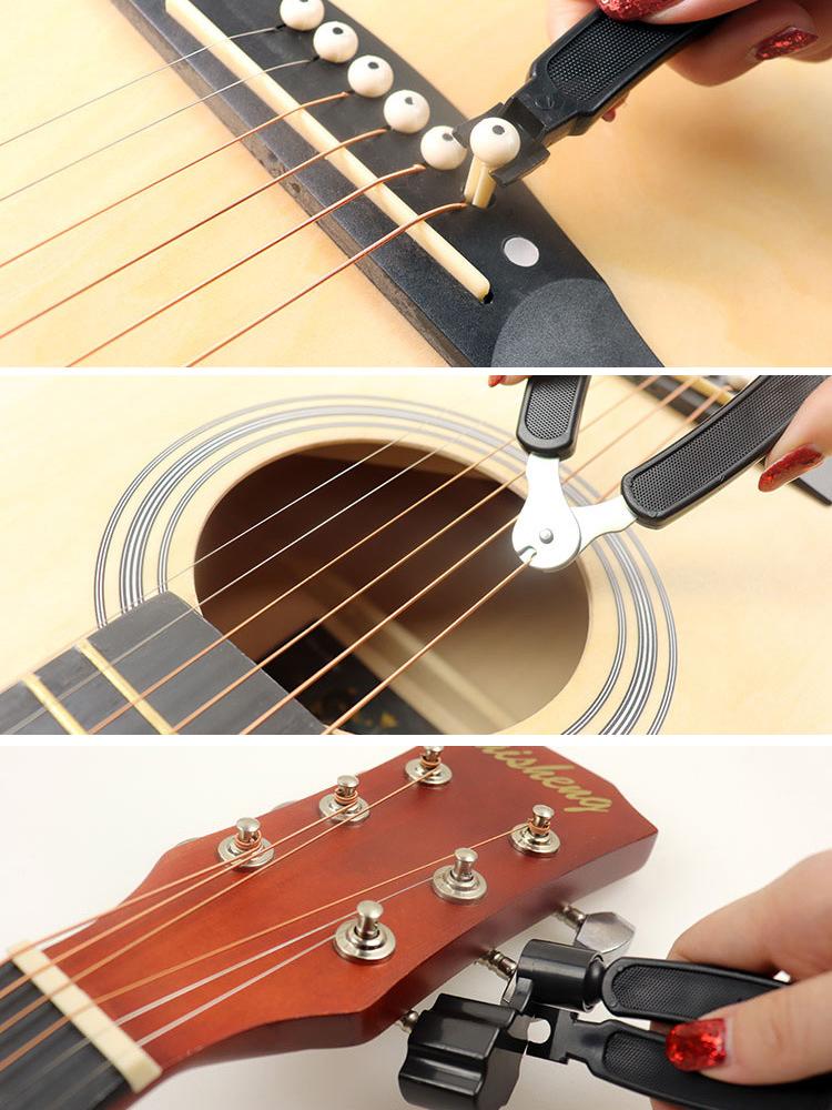 Guitar String Changing Tool Set String Cutter String Curler String Winding Nail Lifter Electric Wooden Guitar Accessories TMZ