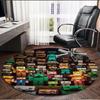 Gamer Print Round Rug, Washable Floor Carpet, For Entryway Dorm Laundry Room Office Study, Home Decor Birthday Christmas Gift