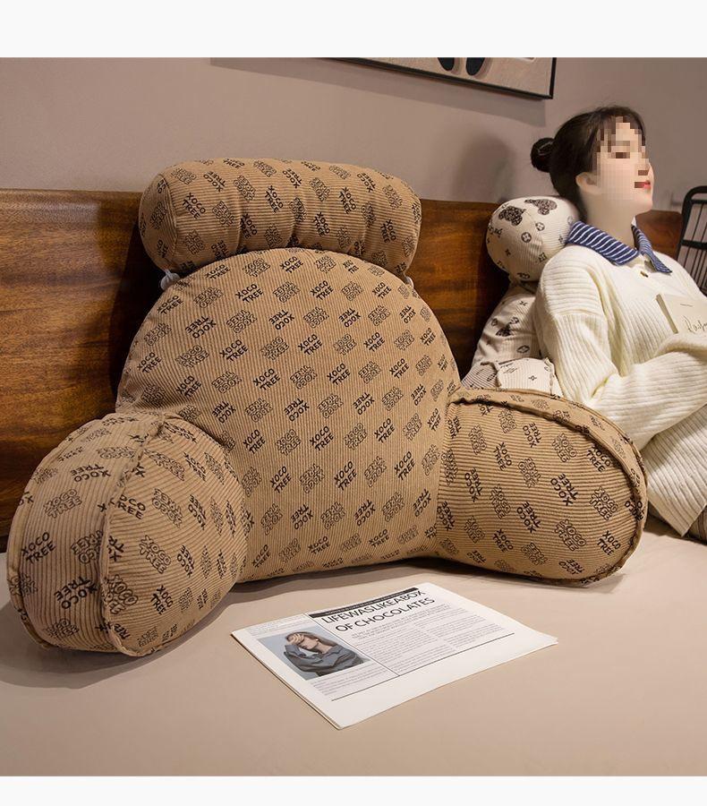 Soft Large Backrest Pillow: Washable Lumbar Support for Bed, Sofa, Dorm, and Pregnant Women