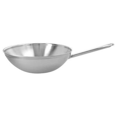 Wok - Demeyere - 52930 - 30 Cm - Flat Bottom - Stainless Steel - 4.8 L