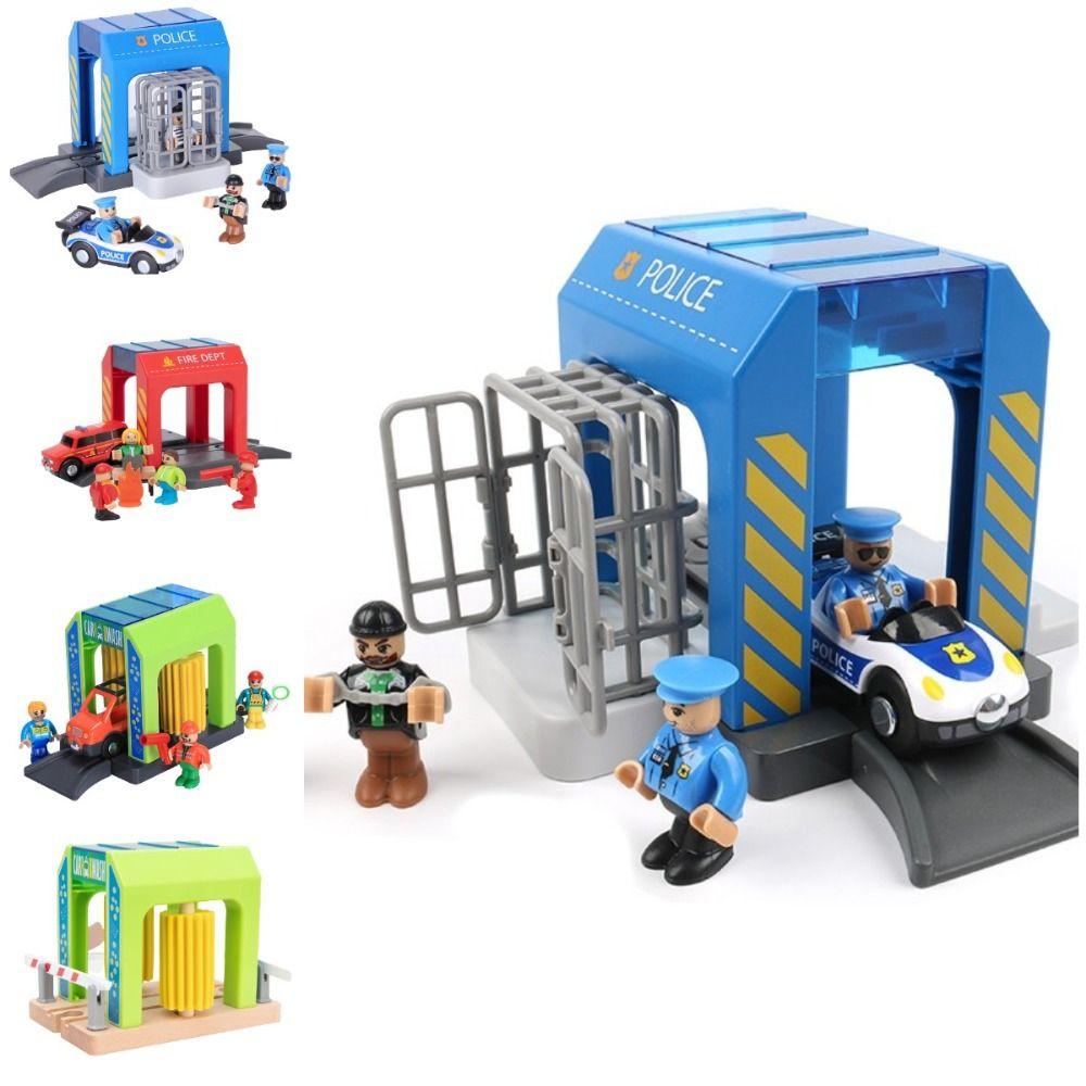Car Wash Room Police Station Car Wash Room Simulation Plastic Toy Set  Children Gift